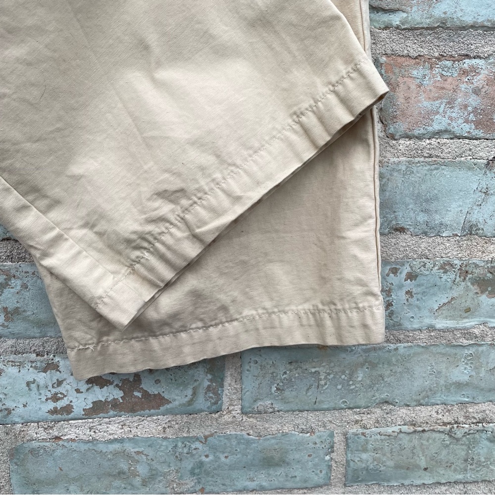 Levi’s High Loose Pants Pleated Khaki Chino Beige Tan Canvas Trousers Wide Leg - Picture 13 of 16